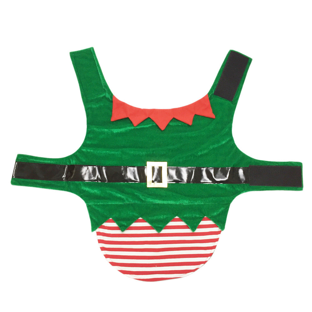 Fashion Green Elf Pet Christmas Costume: Transform Your Pet into a Festive Delight!
